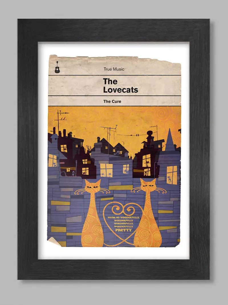 The Lovecats - The Cure A4 Poster Print